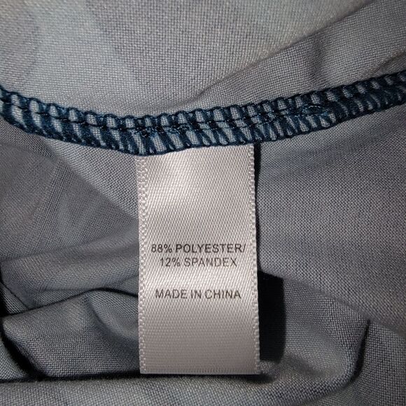 Cuddl Duds Flexwear Short Sleeve Maxi Dress Teal Leaves Size PXL - Picture 5 of 7